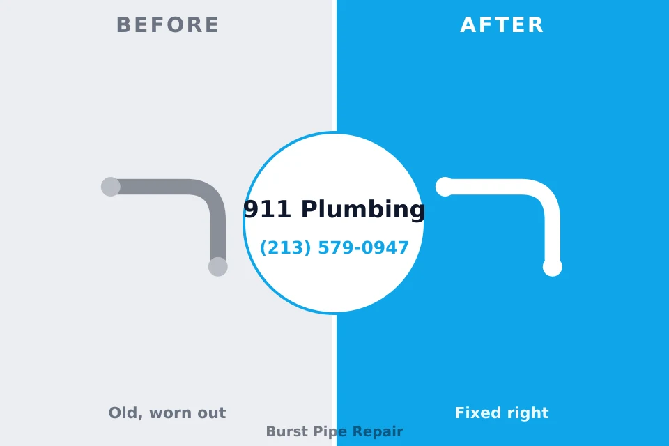 Before and after: plumbing repair Medford, MN
